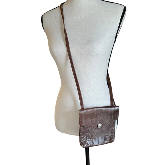 The Buffalo Billfold Company Vintage Leather Crossbody Bag small purse classic - Picture 4 of 13